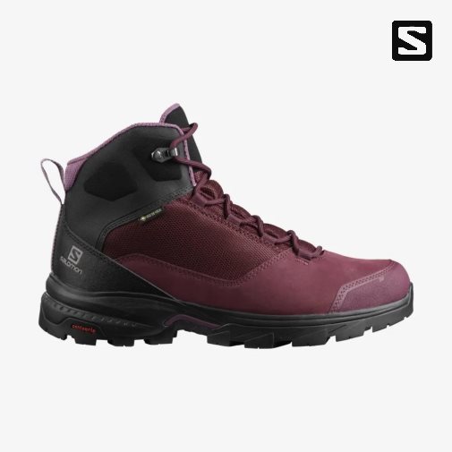 Botas Montaña Salomon Outward GTX Mujer Vino | MX KQHS835